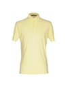 Zanone Polo Shirts In Yellow