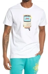 Icecream Gold Blackberry Cotton Graphic Tee In White