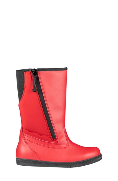 Billy Footwear Kids' Water Resistant Rain Boot In Red/ Black