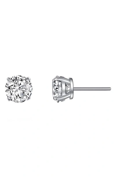 Lafonn Simulated Diamond Solitaire Stud Earrings In White