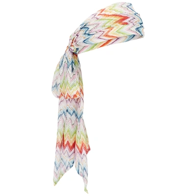 Missoni Zigzag Fine-knit Headband In Multicoloured