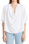 Bb Dakota By Steve Madden Loosely Inspired Cowl Neck Blouse In Optical White