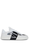 Valentino Garavani Men's Web Logo Strap Mesh Sneakers In White/black