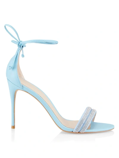 Saks Fifth Avenue Embellished Leather Lace-up Sandals In Blue