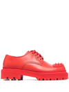 Camperlab Eki Lace-up Leather Shoes In Red