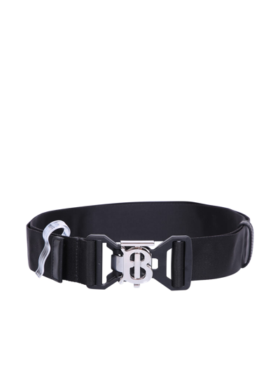 Burberry Logo-jacquard Belt In Black