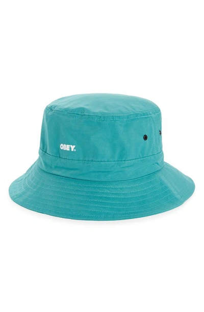 Obey Bold Century Bucket Hat In Turquoise