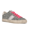 Nine West Women's Sneaks Lace-up Sneakers Women's Shoes In Silver Glitter/white