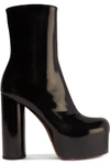 Vetements Patent-leather Platform Ankle Boots In Black