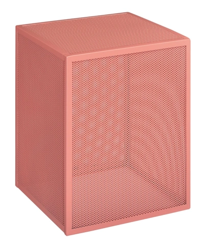 Osp Home Furnishings Catalina Accent Cube Table In Coral