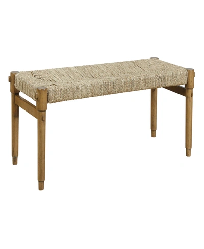Osp Home Furnishings Winchester Bench With Natural Seagrass Seat In Brown