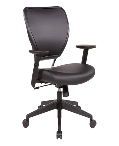 Osp Home Furnishings Seat And Back Task Chair With Adjustable Angled Arms In Dillon Black