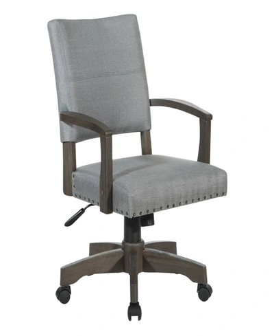 Osp Home Furnishings Santina Bankers Chair In Antique Gray