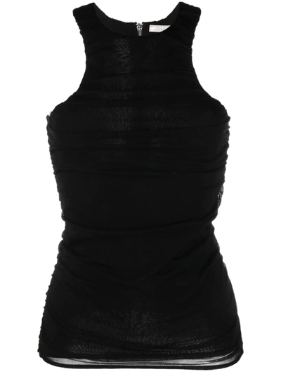 Nina Ricci Ruched-detail Vest In Black