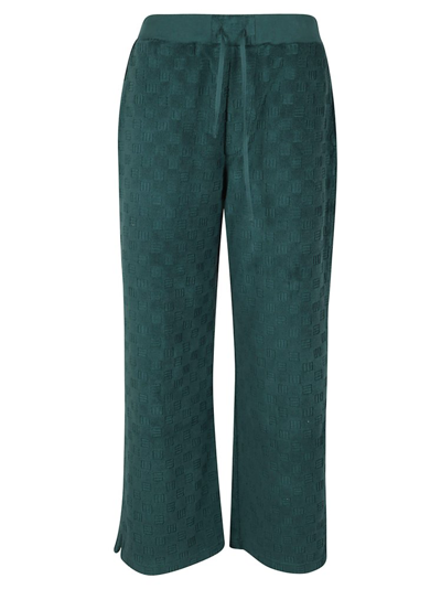 Ambush Monogram Jacquard Knitted Trousers In Green