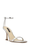 Nine West Yess Ankle Strap Sandal In Silver