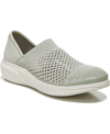 Bzees Charlie Womens Knit Comfort Slip-on Sneakers In Grey