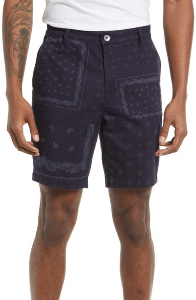 Ag Wanderer Print Chino Shorts In Breezy Paisley Navy Multi