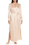 Lunya Washable Silk Long Robe In Delicate Pink