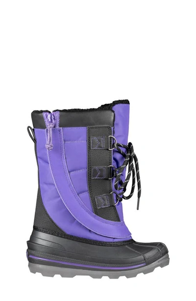 Billy Footwear Kids' Ice Snow Boot In Black/ Purple