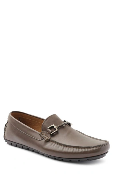 Bruno Magli Men's Xander Horse-bit Strap Leather Drivers In Brown Leather