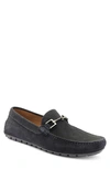 Bruno Magli Men's Xander Horse-bit Strap Leather Drivers In Navy Suede