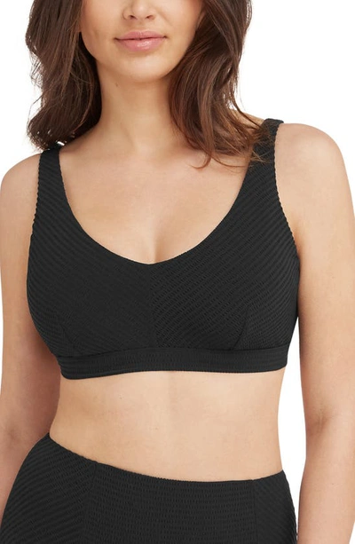 Sea Level Cup Bralette Swim Top In Black