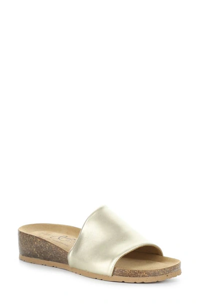 Bos. & Co. Lux Slide Sandal In Gold Metallic