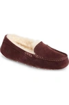 Ugg Ansley Water Resistant Slipper In Cordovan Suede