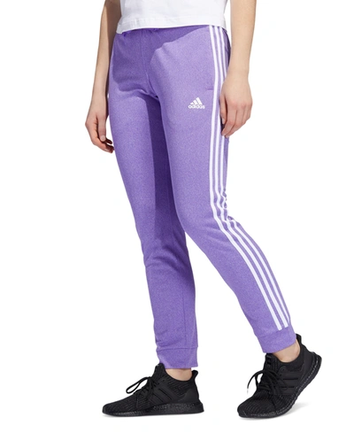 Adidas Originals Adidas Women s Essentials Warm up Tapered 3 stripes Track Pants In Purple Rush Mel ModeSens