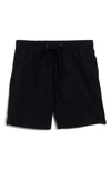Madewell Re-sourced Everywear Shorts In Almost Black