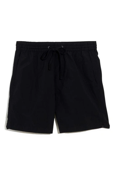 Madewell Re-sourced Everywear Shorts In Almost Black
