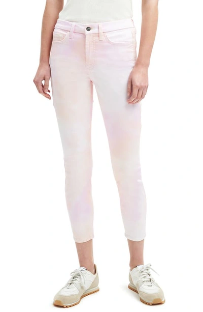 7 For All Mankind Print Ankle Skinny Jeans In Sunset Tint