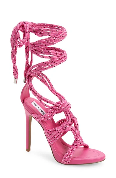 Steve Madden Fiore Ankle Tie Sandal In Pnk Multi