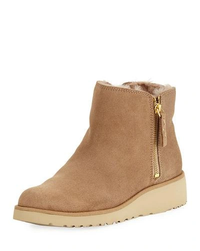Ugg Shala Mini Zip Ankle Boot In Fawn Suede | ModeSens