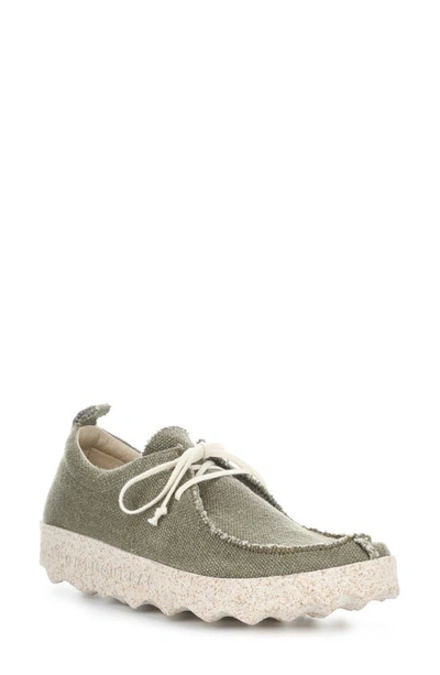 Asportuguesas By Fly London Chat Sneaker In Military Green/ Natural Hemp