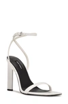 Nine West Ankle Strap Sandal In White Patent