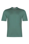 John Smedley Lorca Crewneck T-shirt In Haze Blue