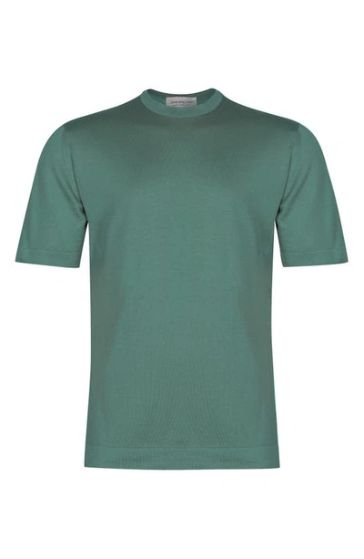 John Smedley Lorca Crewneck T-shirt In Haze Blue