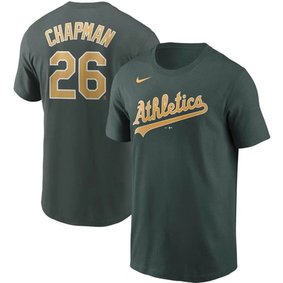 Nike Matt Chapman Green Oakland Athletics Name & Number T-shirt