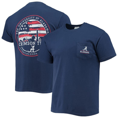 Image One Navy Alabama Crimson Tide Campus Americana T-shirt