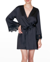 Rya Collection Rosey Charmeuse Wrap In Black
