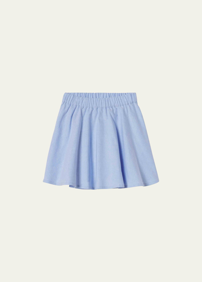 Classic Prep Childrenswear Kids' Girl's Sabrina Skirt - Solid Oxford In Nantucket Breeze