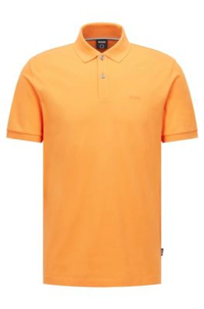 Hugo Boss Organic cotton Polo Shirt With Embroidered Logo In