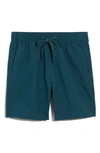 Madewell Re-sourced Everywear Shorts In Evergreen Forest