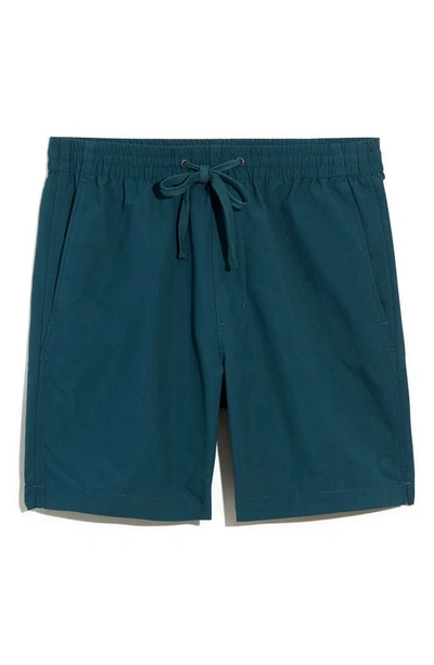 Madewell Re-sourced Everywear Shorts In Evergreen Forest