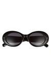 Chiara Ferragni 50mm Round Sunglasses In Black