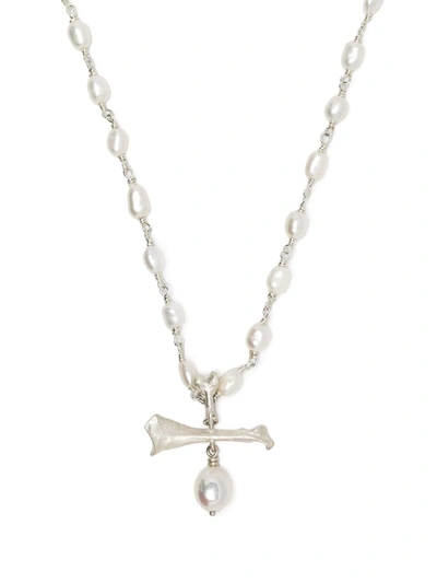 Claire English Caspian Pearl Necklace In Silber