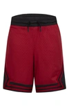 Jordan Kids' Dri-fit Air Diamond Mesh Basketball Shorts In Gym Red