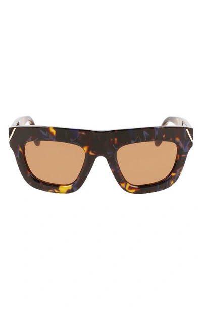 Victoria Beckham 51mm Sculptural Square Sunglasses In Multi